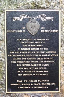 Military Order of the Purple Heart Marker. Click for full size. Military Order of the Purple Heart Marker image. Click for full size.