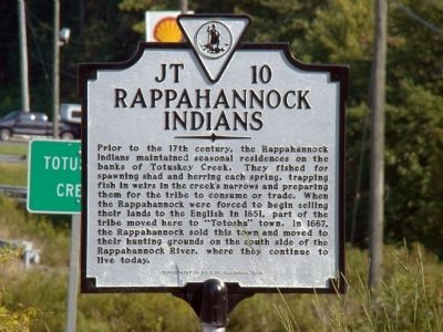 Rappahannock Indians Marker image. Click for full size.