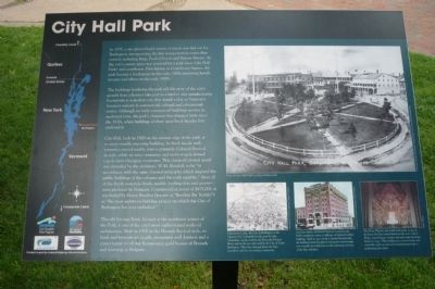 City Hall Park Marker. Click for full size. City Hall Park Marker image. Click for full size.