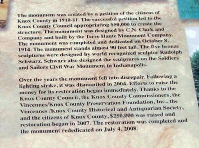 Upper Right Section - - Knox County Veterans Memorial Park Marker. Click for full size. Upper Right Section - - Knox County Veterans Memorial Park Marker image. Click for full size.
