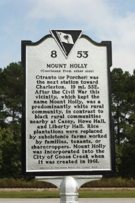 Mount Holly Marker. Click for full size. Mount Holly Marker image. Click for full size.