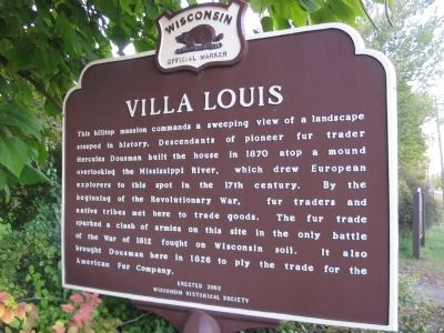 Villa Louis Marker <i>[south side]</i> image. Click for full size.
