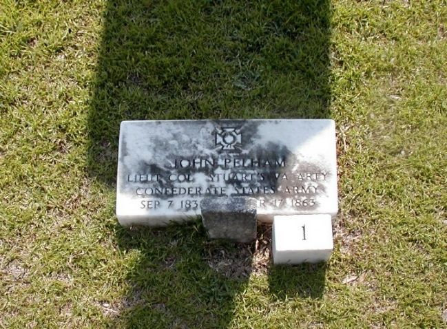 John Pelham headstone. Click for full size. John Pelham headstone image. Click for full size.