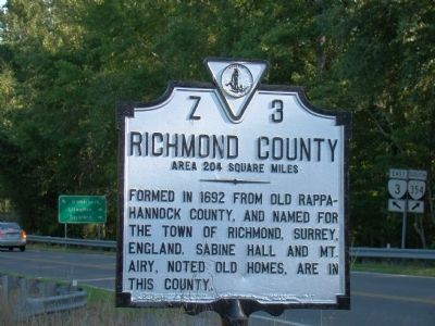 Richmond County face of Marker. Click for full size. Richmond County face of Marker image. Click for full size.