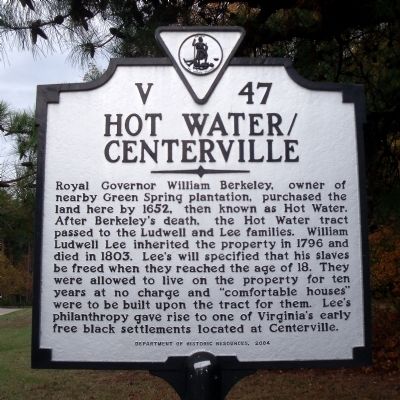 Hot Water / Centerville Marker image. Click for full size.