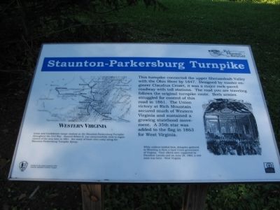 Staunton-Parkersburg Turnpike Marker image. Click for full size.
