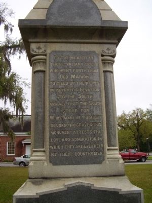 To the Dead and Living Confederate Soldiers Marker. Click for full size. To the Dead and Living Confederate Soldiers Marker image. Click for full size.
