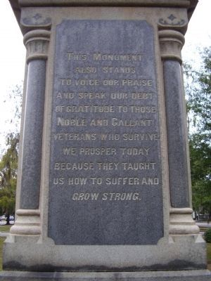 To the Dead and Living Confederate Soldiers Marker. Click for full size. To the Dead and Living Confederate Soldiers Marker image. Click for full size.