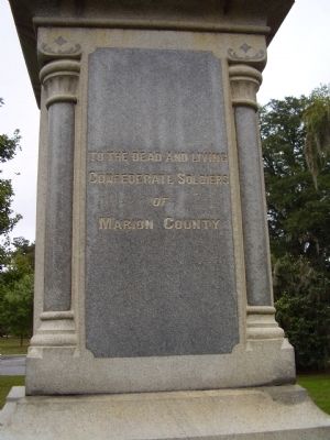 To the Dead and Living Confederate Soldiers Marker. Click for full size. To the Dead and Living Confederate Soldiers Marker image. Click for full size.