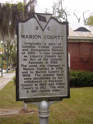 Marion County Marion Courthouse Marker image. Click for full size.