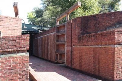 Santee Canal Lock...entrance to museum image. Click for full size.