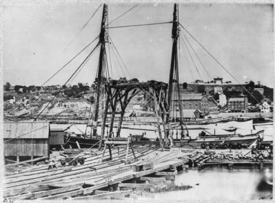 View on the dock on south side of James River opposite Rocketts. image. Click for full size.