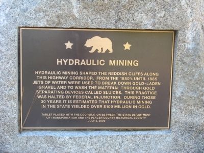 Hydraulic Mining Marker. Click for full size. Hydraulic Mining Marker image. Click for full size.