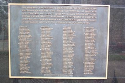 Montgomery County Vietnam War Memorial image. Click for full size.