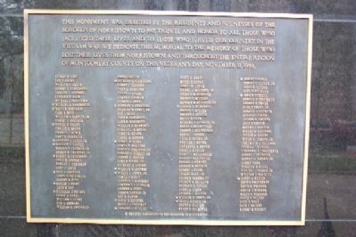 Montgomery County Vietnam War Memorial image. Click for full size.
