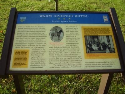 Warm Springs Hotel Marker image. Click for full size.