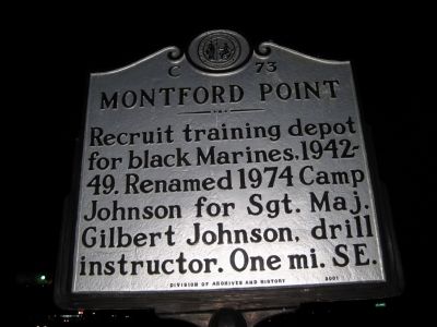 Montford Point Marker. Click for full size. Montford Point Marker image. Click for full size.