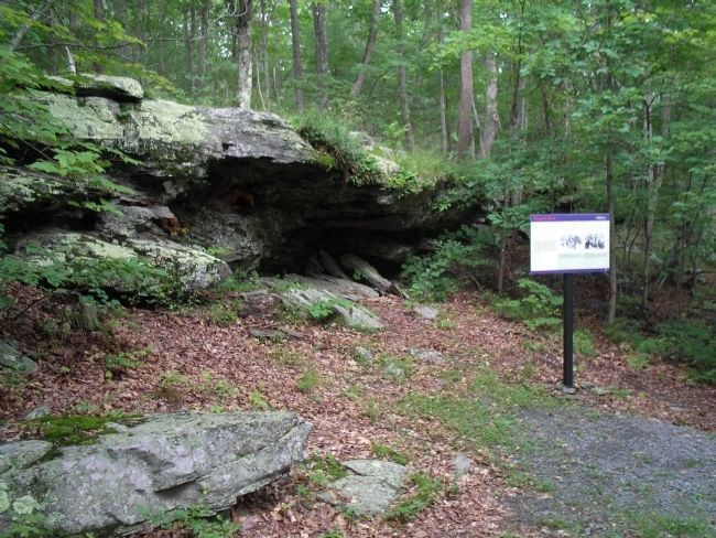 Hospital Rock on the Minisink Battlefield image. Click for full size.