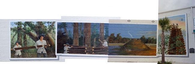 Swamp Fox Trails Mural , Siege of Fort Watson and Marker, at right. Click for full size. Swamp Fox Trails Mural , Siege of Fort Watson and Marker, at right image. Click for full size.