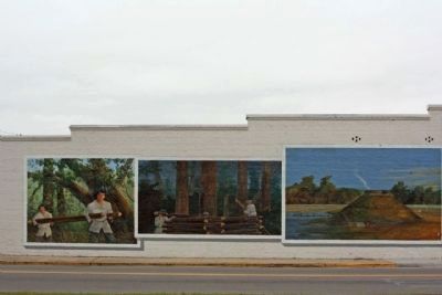 Siege of Fort Watson mural, 3 of 4 panels. Click for full size. Siege of Fort Watson mural, 3 of 4 panels image. Click for full size.