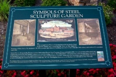 Symbols of Steel Sculpture Garden Marker. Click for full size. Symbols of Steel Sculpture Garden Marker image. Click for full size.