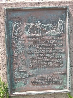 Gen. Henry Knox Trail Marker NY-23, Rensselaer, NY image. Click for full size.