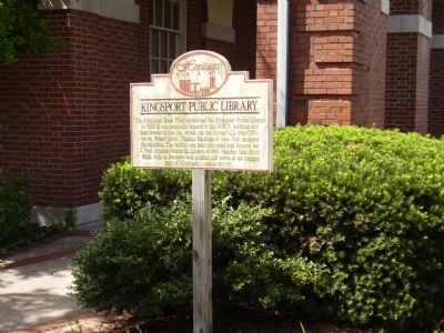 Kingsport Public Library Marker image. Click for full size.