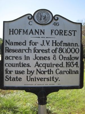 Hofmann Forest Marker. Click for full size. Hofmann Forest Marker image. Click for full size.