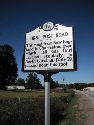 First Post Road Marker image. Click for full size.