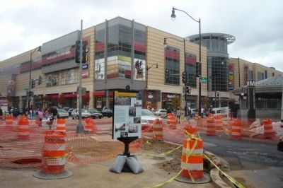 Main Street Marker - presently in the midst of a construction zone image. Click for full size.