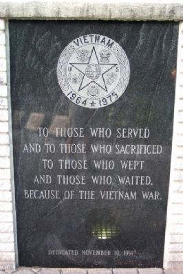 Phoenixville War Memorial Vietnam Marker. Click for full size. Phoenixville War Memorial Vietnam Marker image. Click for full size.