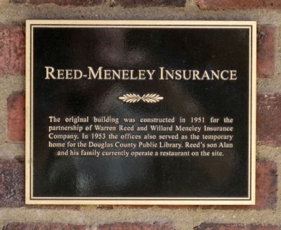 Reed-Meneley Insurance Marker image. Click for full size.