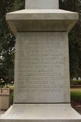 Confederate Monument east face. Click for full size. Confederate Monument east face image. Click for full size.