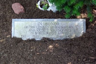 Baumstown World War Memorial image. Click for full size.