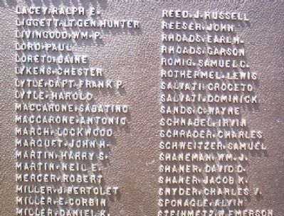 Birdsboro World War I Memorial Honor Roll image. Click for full size.