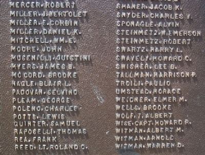 Birdsboro World War I Memorial Honor Roll image. Click for full size.