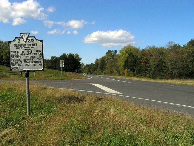 Culpeper County / Orange County Marker. Click for full size. Culpeper County / Orange County Marker image. Click for full size.
