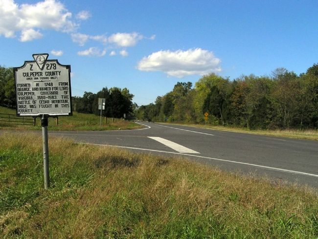 Culpeper County / Orange County Marker image. Click for full size.