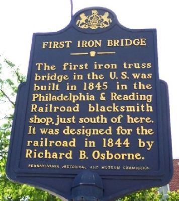 First Iron Bridge Marker image. Click for full size.
