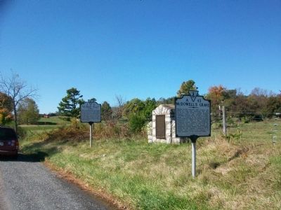 Red House and the McDowell Family Marker. Click for full size. Red House and the McDowell Family Marker image. Click for full size.