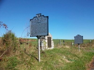 Red House and the McDowell Family Marker. Click for full size. Red House and the McDowell Family Marker image. Click for full size.