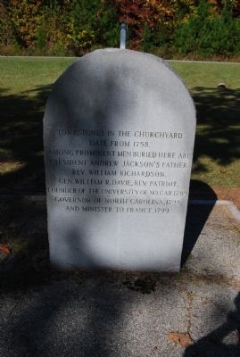 Waxhaw Presbyterian Church Monument Marker image. Click for full size.