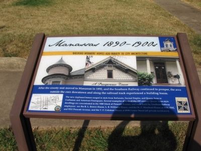 Manassas 1890 - 1900s Marker. Click for full size. Manassas 1890 - 1900s Marker image. Click for full size.