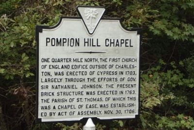 Pompion Hill Chapel Marker, (Pronounced "Punkin") image. Click for full size.