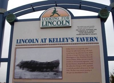 Top Section - - Lincoln at Kelley's Tavern Marker image. Click for full size.