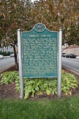 Shrine Circus Marker image. Click for full size.