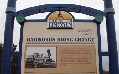 Top Section - - Railroads Bring Change Marker image. Click for full size.