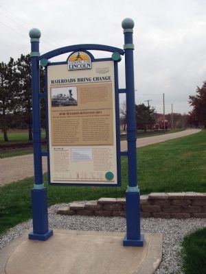 Full View - - Railroads Bring Change Marker. Click for full size. Full View - - Railroads Bring Change Marker image. Click for full size.
