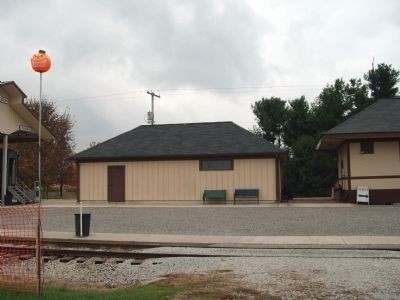 Obverse Side - - Baggage Building at "Nelson's Crossing" Depot. Click for full size. Obverse Side - - Baggage Building at "Nelson's Crossing" Depot image. Click for full size.