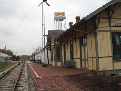 Looking East - - Tracks of "Wabash Depot" Museum image. Click for full size.